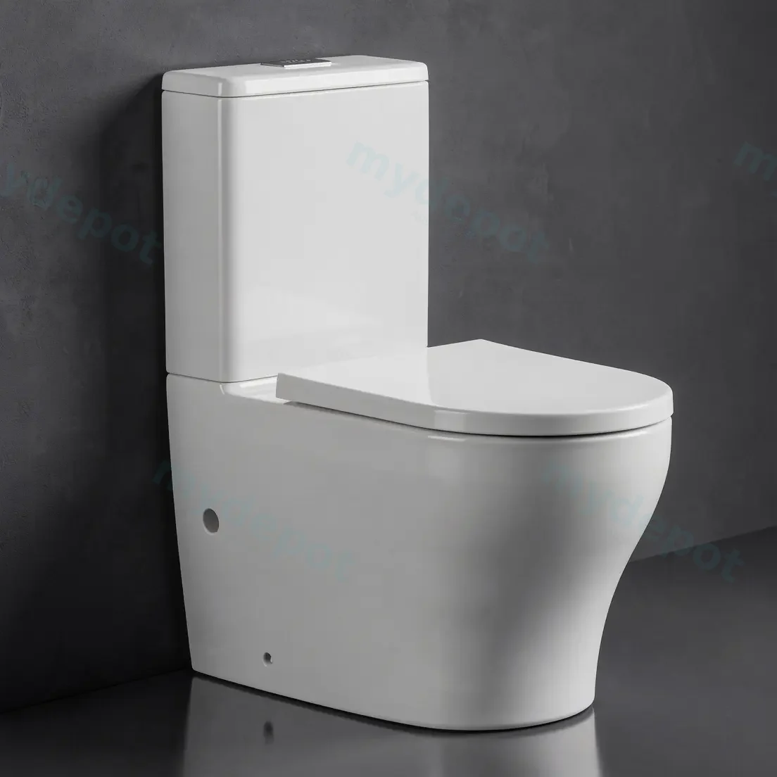 615*370*835mm Back To Wall Toilet Suite With Slim Uf Seat Cover And Universal Inlet Cistern T2 view 3