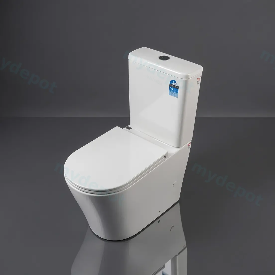 665*370*845mm Vera Back To Wall Toilet Suite (Tornado) With Slim Uf Seat Cover view 2