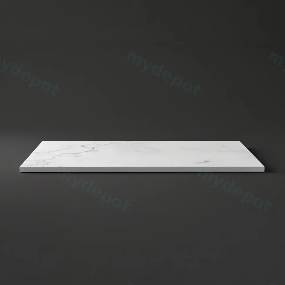 900x465x20mm Quartz Stone Top Gloss White Marble Look Silica-Free Caesarstone Benchtop view 2