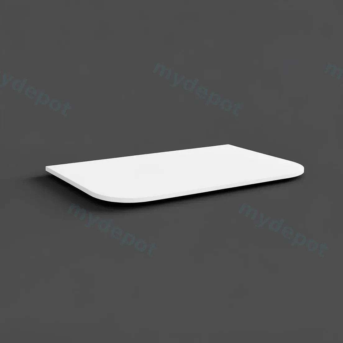 750mm Matte White Stone Top Rounded Corner Benchtop view 4