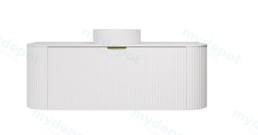 1190X455X400mm Matte White Agena Modern Fluted Wall Hung Vanity PVC Cabinet