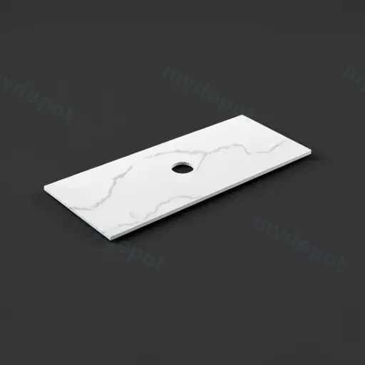 1205X465X12mm Calacatta Artic White Solid Surface Stone Top
