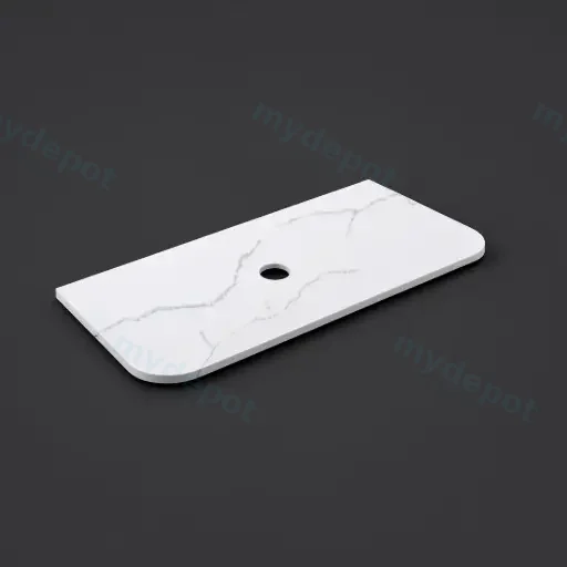 1205X505X12mm Calacatta Artic White Solid Surface Stone Top