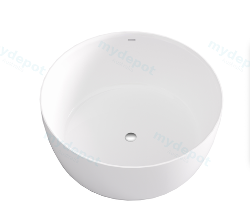 1350*1350*620mm Gloss White Olley Round Acrylic Standing Bathtub Overflow,Chrome Waste And Pipe Inlcuded