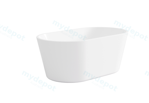 1350X700X580mm Gloss White Agena Acylic Free Standing Bathtub No Overflow,Chrome Waste And Pipe Included