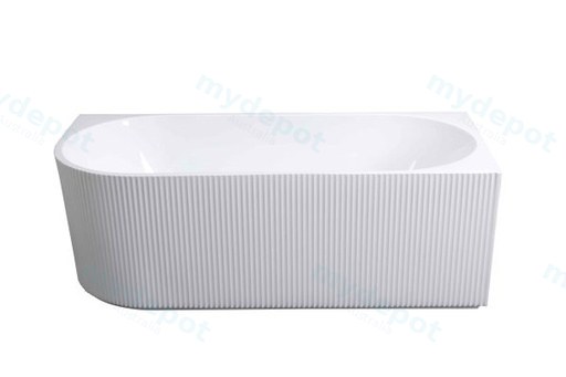 1500*750*590mm Rose V-Groove Right Hand Corner Matt White Bathtub