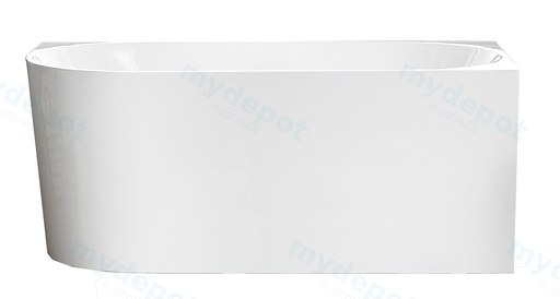 1500X750X600mm Gloss White Bingie Skirt Bath Right Coner None Overflow 40mm Waste+Pipe Supplied