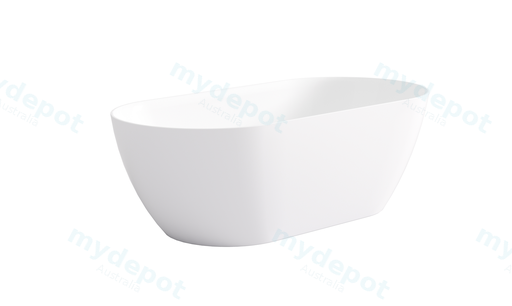 1530*770*550mm Gloss White Ellips Slim Acrylic Freestanding Bathtub No Overflow Chrome Waste And Pipe Inlcuded
