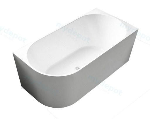 1700X780X600mm Gloss WhiteBingie Skirt Bath Right Coner None Overflow 40mm Waste+Pipe Supplied
