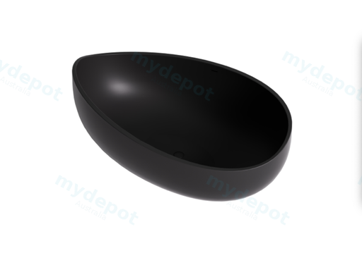 1800X1100X620mm Matt Black Waverton Soild Surface Bath Integrated Overflow,40mm Waste And Pipe Included