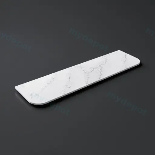 1805X505X20mm Calacatta White (WG486) Zero Silica Engineer Curve Stone Top