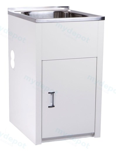 35L Compact Laundry Tub with Cabinet with Side Hole(35L - Colorbond)