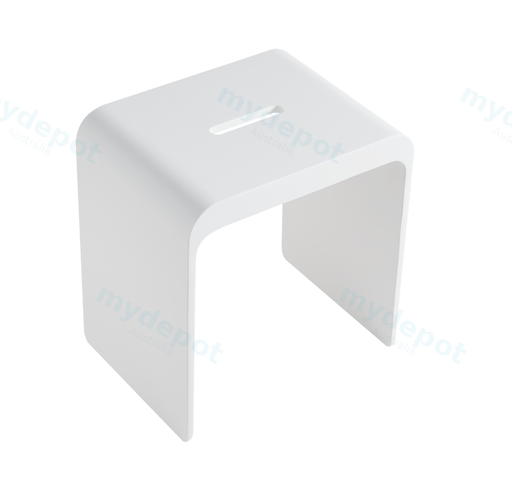 400X300X430mm Matt White Chasey Solid Surface Stone Bath Stool
