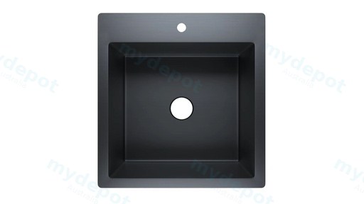 430*400mm Cora Single Bowl Laundry Sink Matt Black