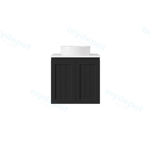 590*360*560mm Matte Black Archill Federation Wall Hung Ensuite PVC Cabinet