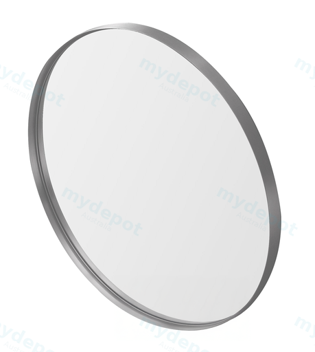 600X600X35mm Burshed Nickel Orbis Frame Mirror