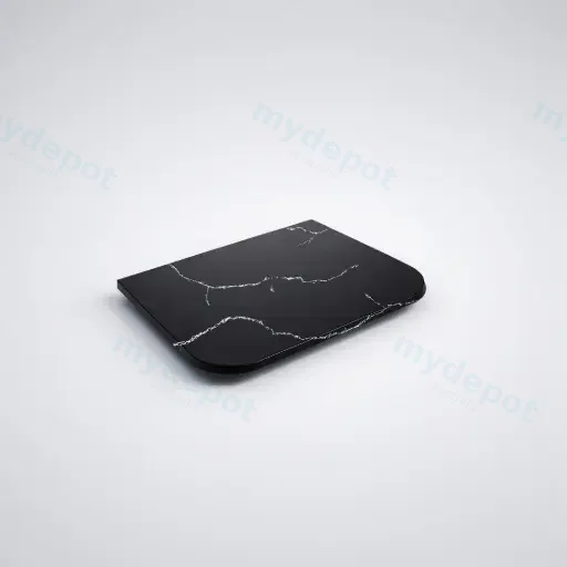 755X505X12mm Calacatta Night Solid Surface Curve Stone Top