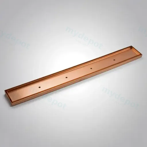 800*100*21mm Electroplated Rose Gold Tile Insert Drain No Outlet
