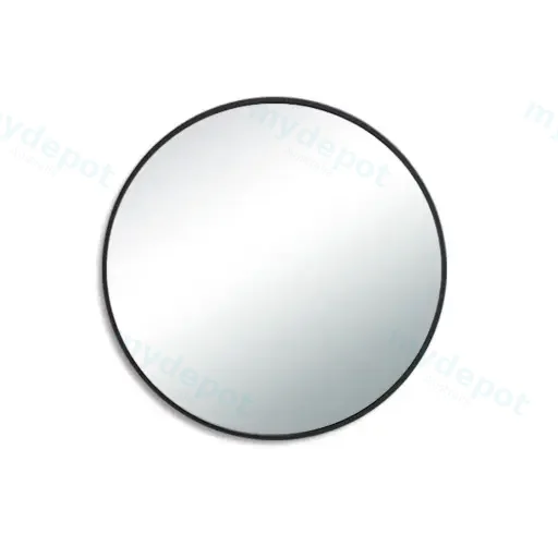 800mm Pencil Edge Round Plain Mirror Rose Gold Framed