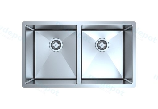 Otus Double Bowl Undermount Sink 808x470x229mm 304 Stainless Steel 