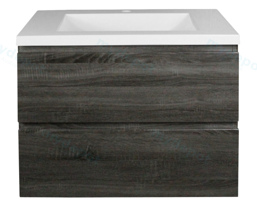 900Lx550Hx450Dmm Dark Grey MDF Board with PVC Vacuum Filmed 2/DW Wall Hung Vanity