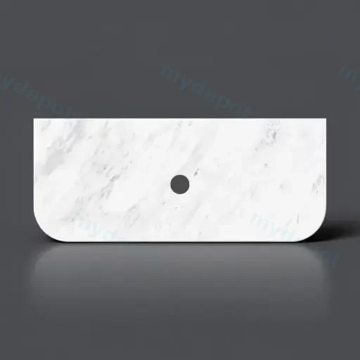 905X505X18mm Carrara White Marble Curve Stone Top