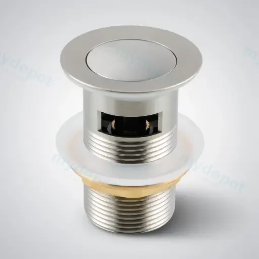 Brushed Nickel 32/40mm Solid Brass Basin Pop Up Waste with Overflow