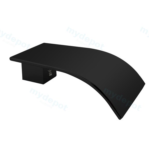 Casa Waterfall Black Bathtub/Basin Wall Spout