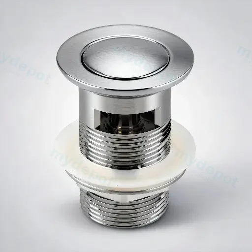 Coco Brushed Nickel Solid 32mm Pop Up Waste With Overflow