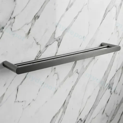 Esperia Gun Metal Grey Double Towel Rail 600mm