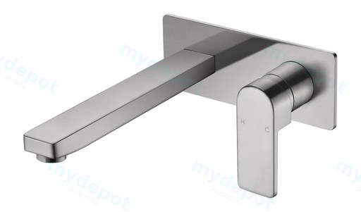 Flores Wall Basin Mixer(Brushed Nickel)
