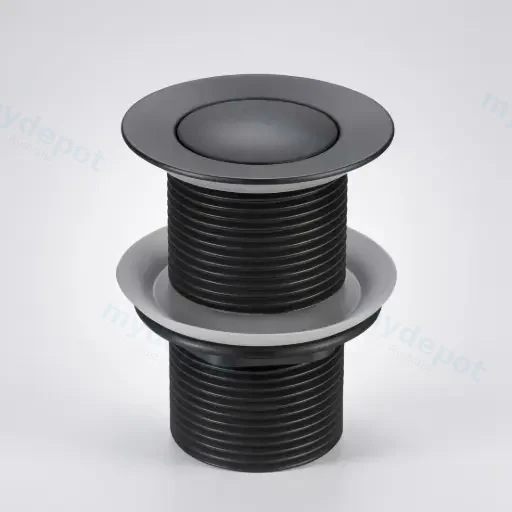 Gunmetal Grey Solid Brass 32mm Pop Up Waste Non Overflow