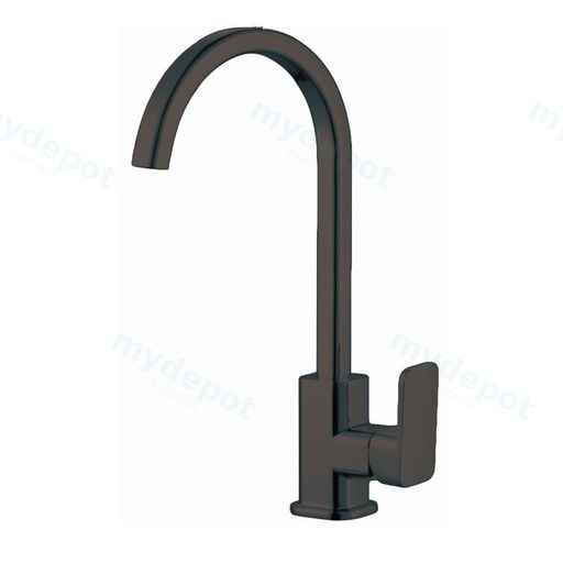 Ivano Black Square Kitchen Mixer
