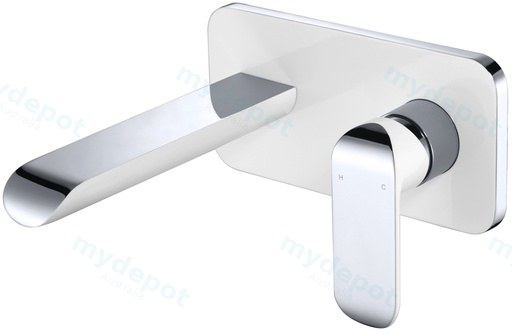Kara Wall Basin Mixer(Chrome & White)