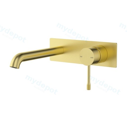 Linie Wall Basin Mixer Trim Kit With 220mm Spout Brushed Gold