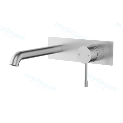 Linie Wall Basin Mixer Trim Kit With 220mm Spout Brushed Nickel