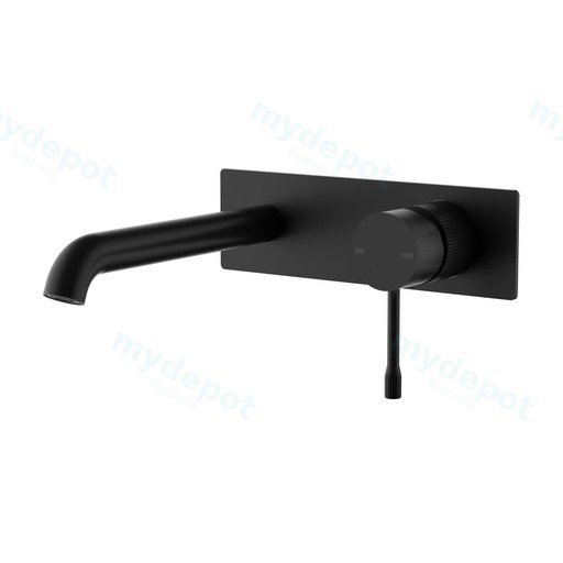 Linie Wall Basin Mixer Trim Kit With 220mm Spout Matt Black