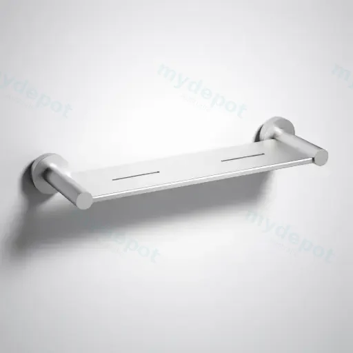 Otus Slimline Metal Shelf Brushed Stainless Steel