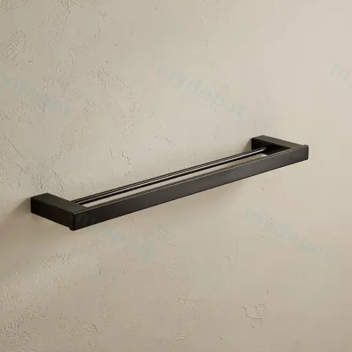 Rosa Double Towel Rail 750mm SS304 Stainless Steel(Matt Black)