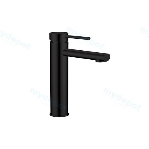 Round Matte Black Tower Basin Mixer