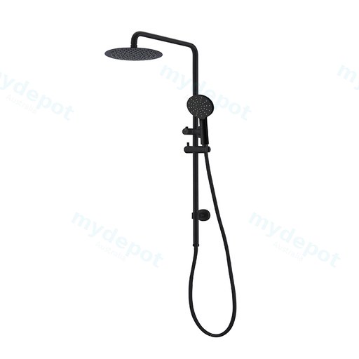 Rund Matte Black Sliding Rail With 3 Spray Function Hand Shower
