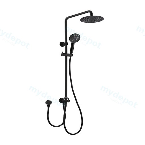 Rund Matte Black Sliding Rail With 3 Spray Function Hand Shower