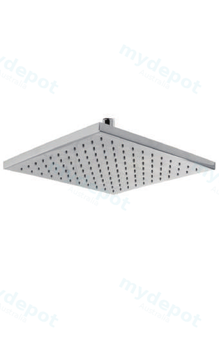 Square Chrome Brass Rainfall Shower Head 300mm