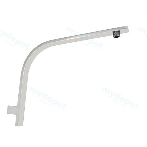 Square Chrome Gooseneck Wall Shower Arm