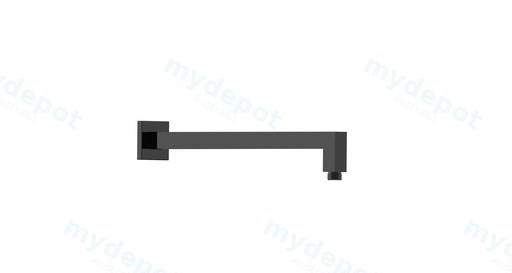 Square Horizontal Shower Arm(Matt Black)