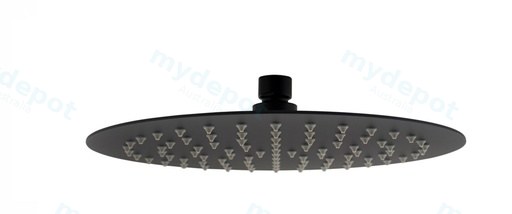 Super-slim Round Black Rainfall Shower Head 250mm