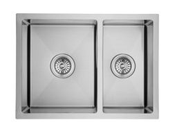 [44585] Eden 1& 1/2 Double Bowl Undermount Sink 340 x 400mm&180 x 400mm (304 Stainless Steel)