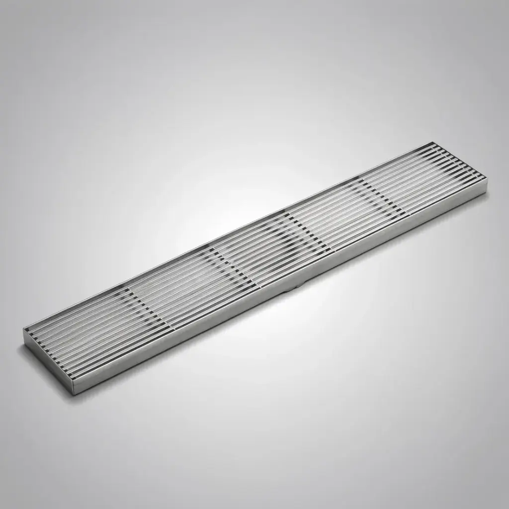 [55739] 1000*100*21mm Electroplated Silver Grills Drain No Outlet