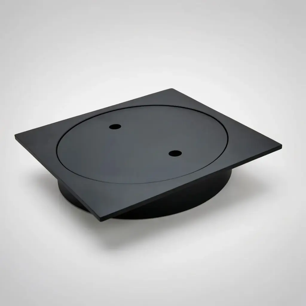 [55858] 110X110mm Black Clear Out Floor Waste(100mm Outlet)