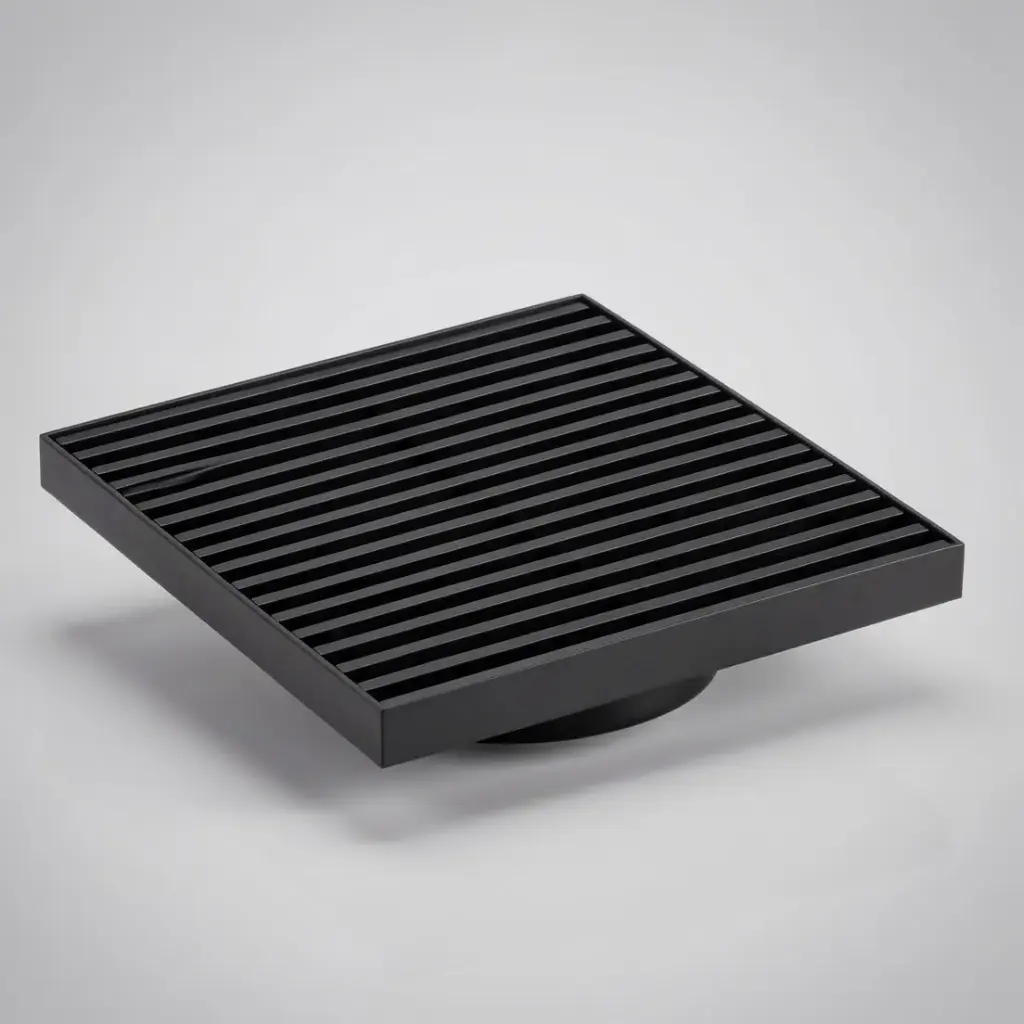 [55849] 115X115mm Black Grills Square Floor Drain(80mm)